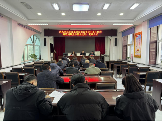鸡东县林草局召开群众身边不正之风和腐败问题集中整治反思、复盘会议